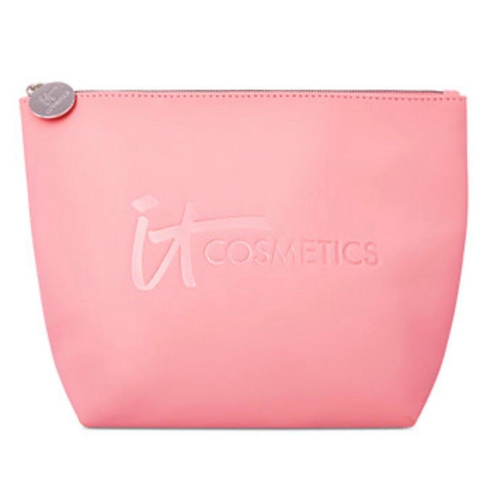 IT Cosmetics Pink Zippered Makeup Bag Pouch NWT, Travel Essentials NWOT